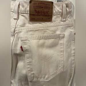 Levi’s 551 Relaxed Fit Tapered Leg White Denim Jeans Size 14